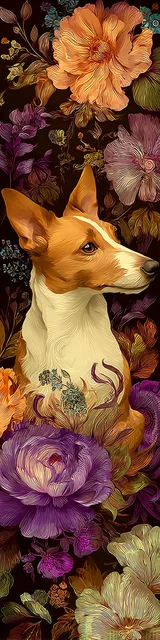 Free printable dog bookmark featuring corgi brown bookmark